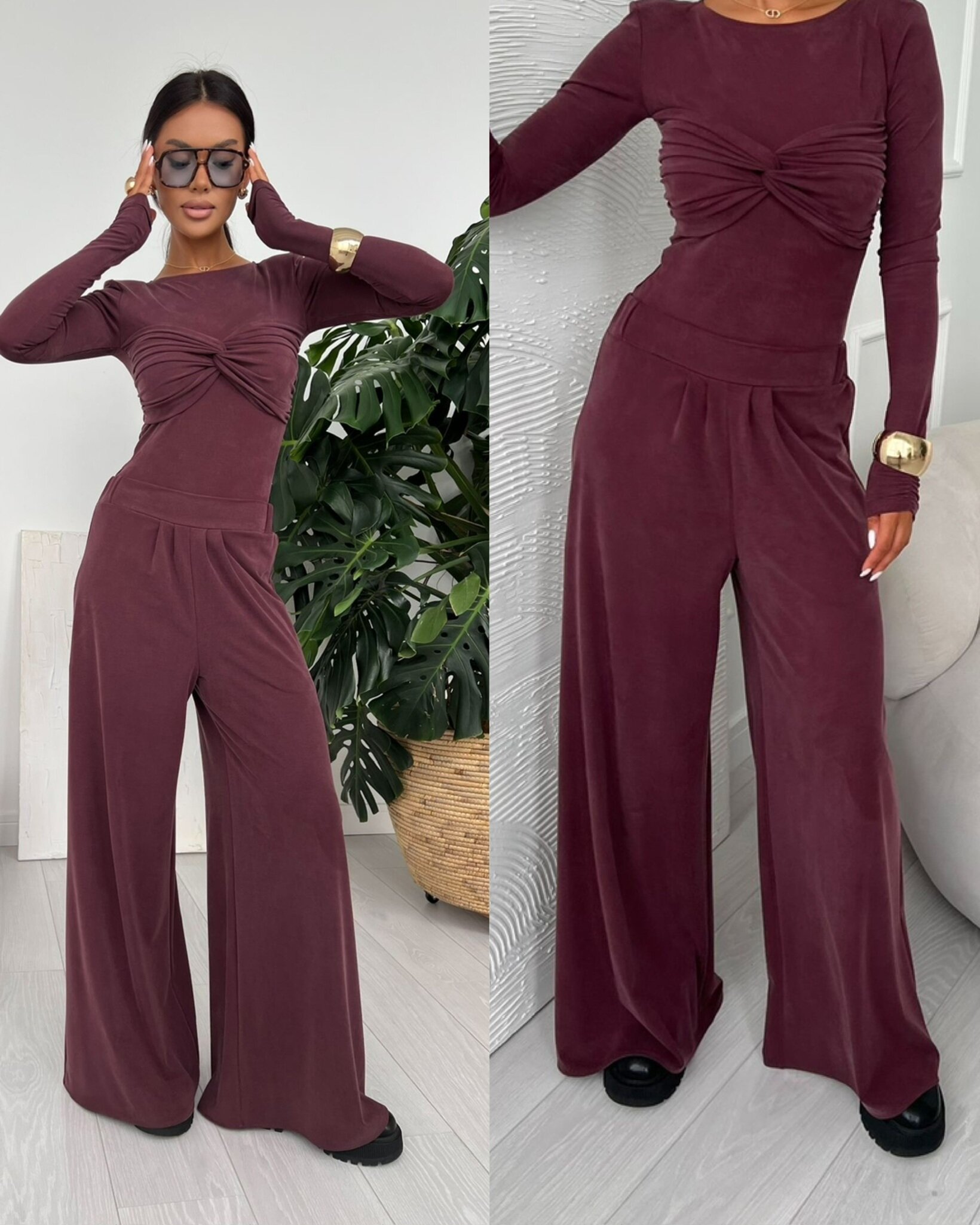 Spodnie Jovi bordowe