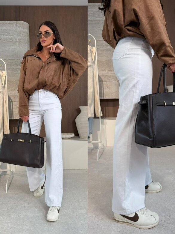 Spodnie Abruzzo jeans białe