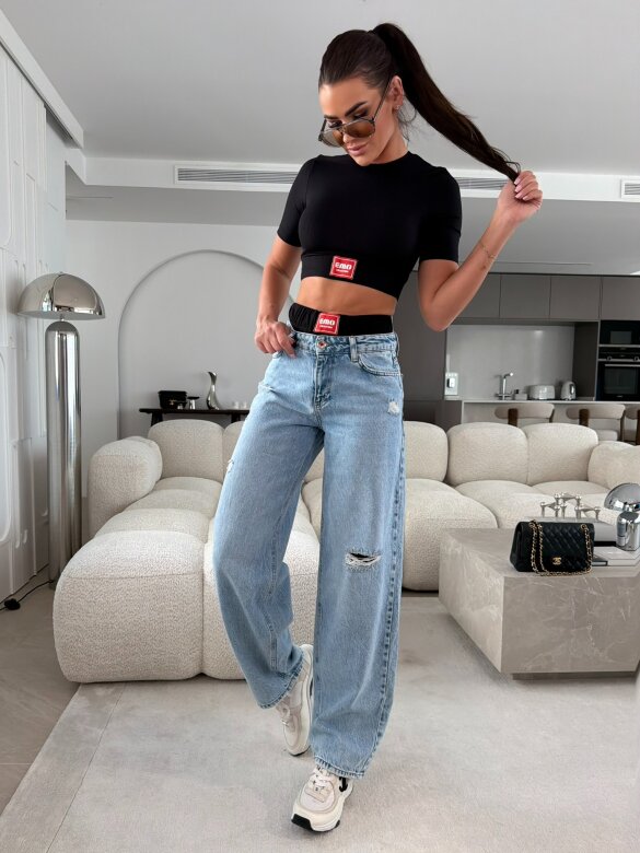 Spodnie Lariss jeans jasnoniebieskie 