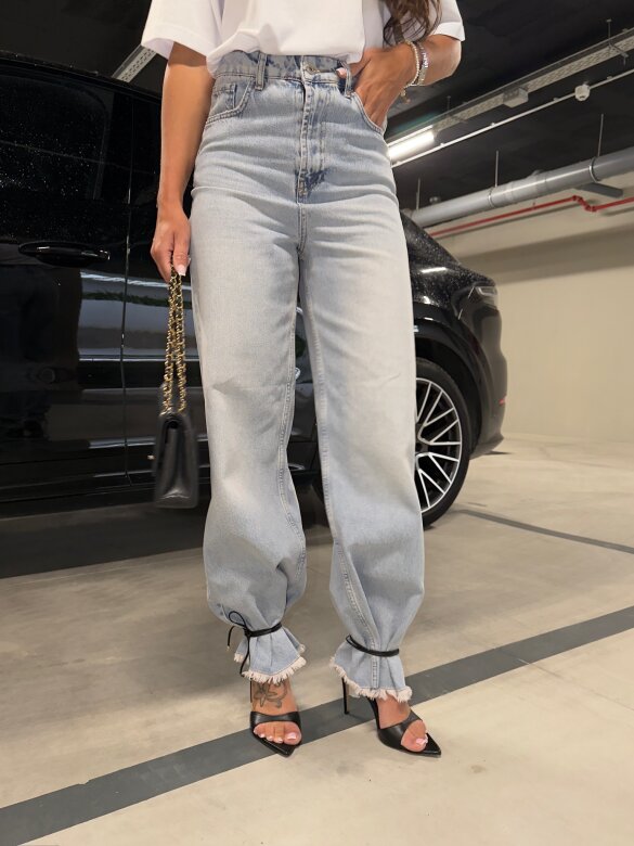 Spodnie Orelis jeans niebieskie