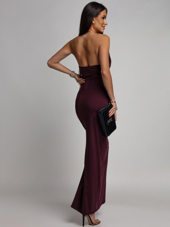 Sukienka Mikka z chokerem bordowa