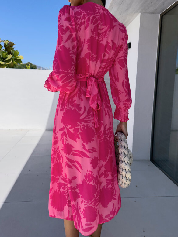 Sukienka Gal midi różowa