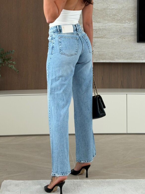 Spodnie Zario jeans jasnoniebieskie