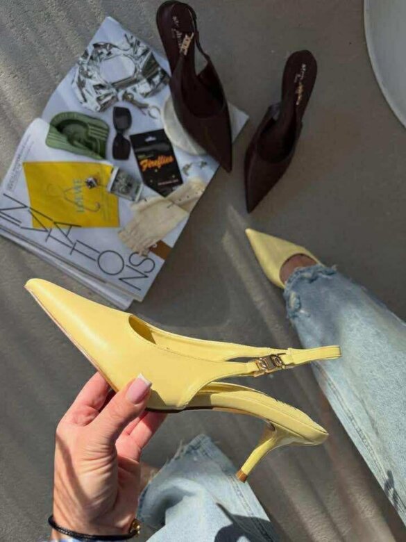 Szpilki Maree eko skóra czekoladowe 