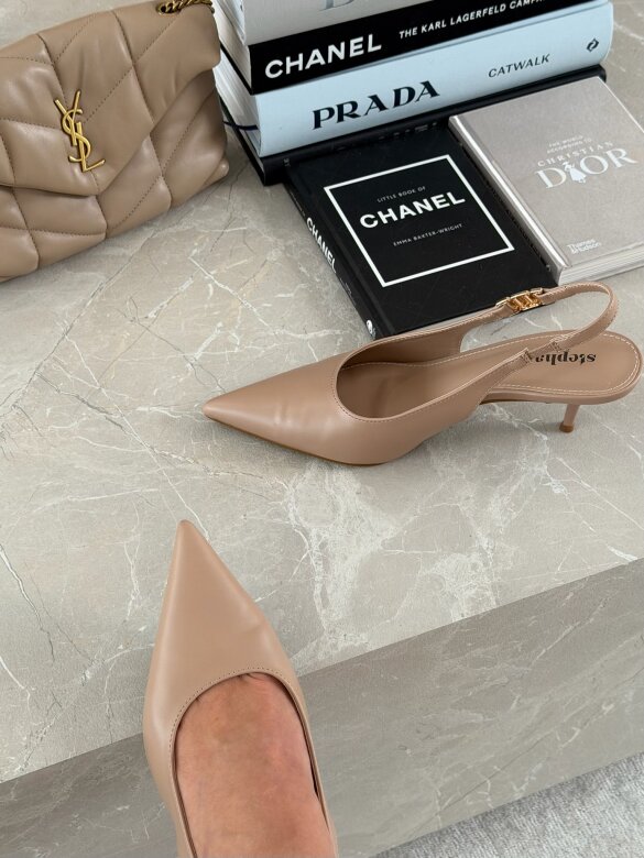 Szpilki Maree eko skóra beżowe 