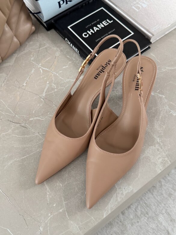 Szpilki Maree eko skóra beżowe 