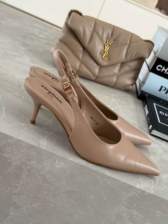 Szpilki Maree eko skóra beżowe 