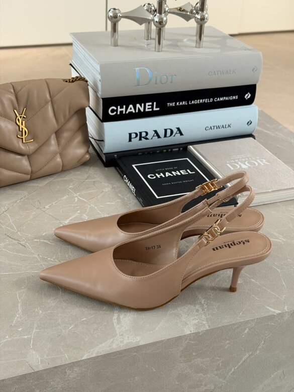 Szpilki Maree eko skóra beżowe 