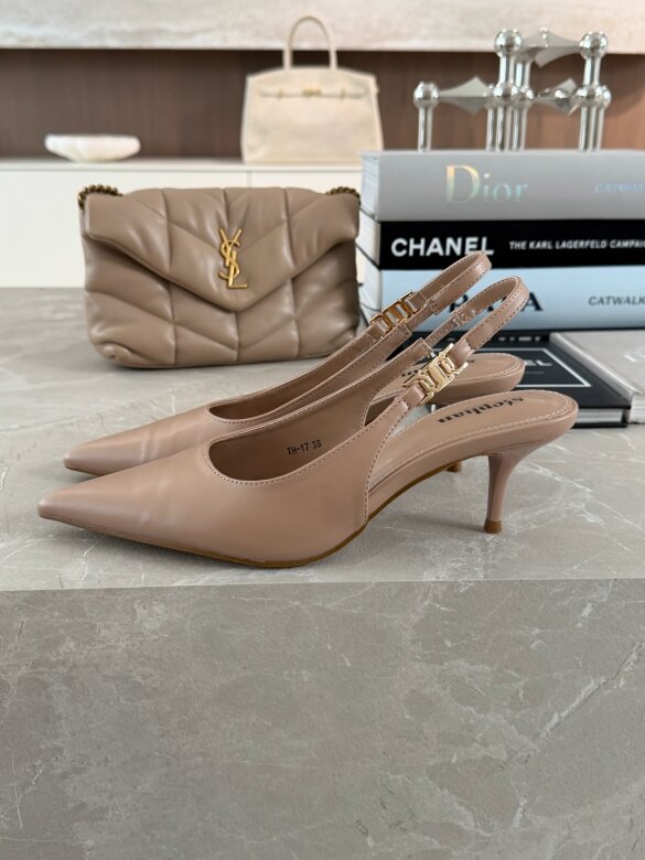 Szpilki Maree eko skóra beżowe 