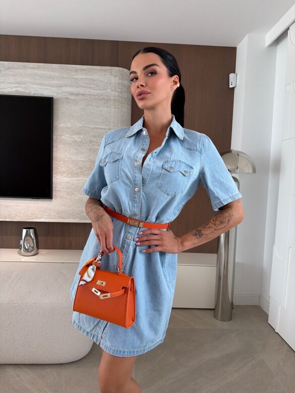 Sukienka Miranza jeans jasnoniebieska