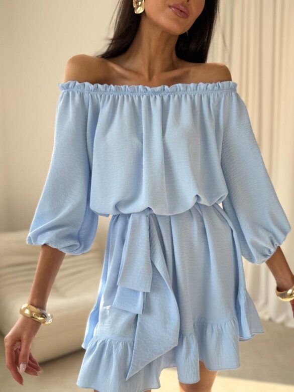 Sukienka Calista hiszpanka błękitna