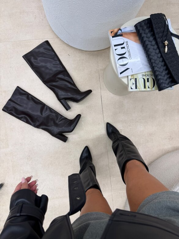 High boots Terry black