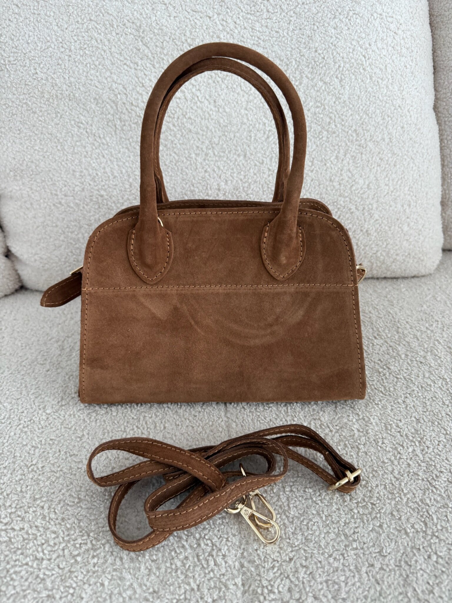 Torebka Choice zamszowa karmelowa 