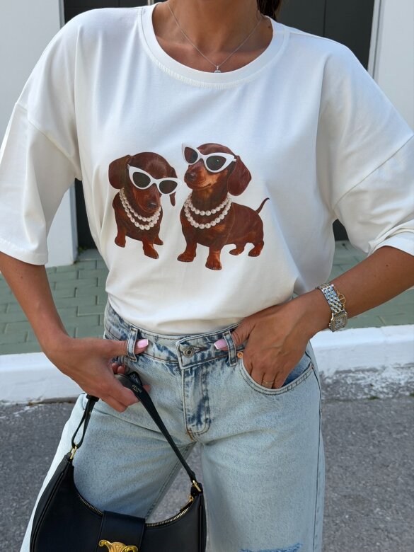 T-shirt Dog Elite ecru 