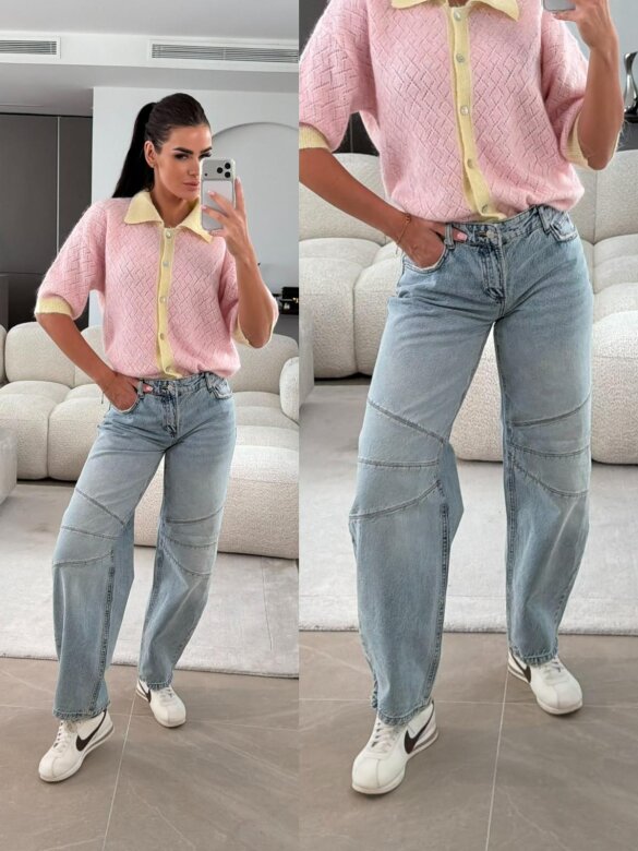 Spodnie Zavaro jeans jasnoniebieskie