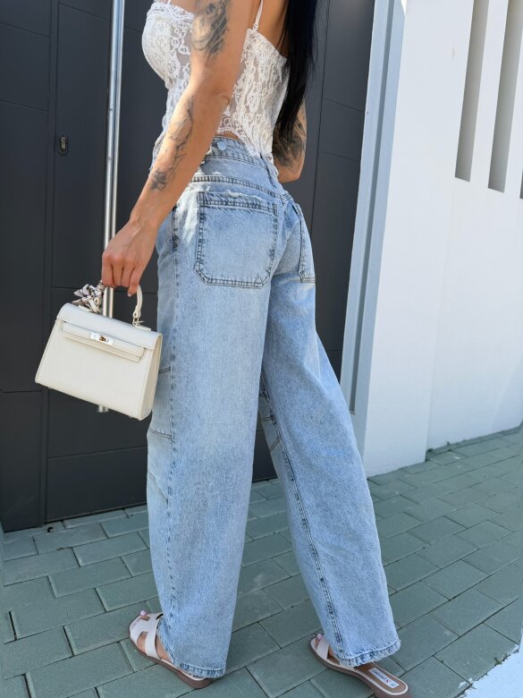 Spodnie Zavaro jeans jasnoniebieskie