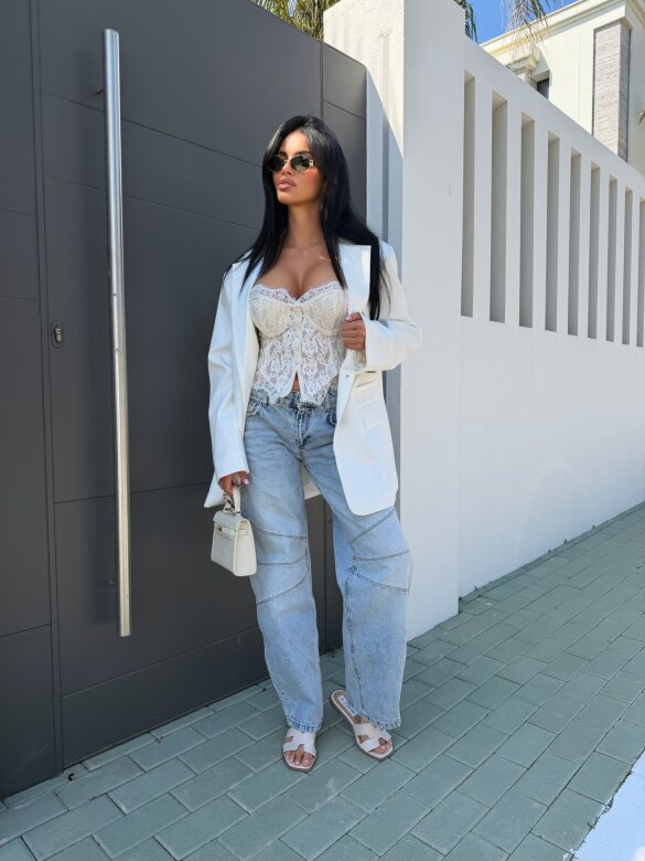 Spodnie Zavaro jeans jasnoniebieskie