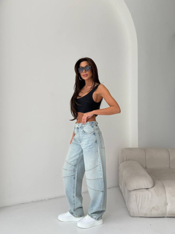 Spodnie Zavaro jeans jasnoniebieskie