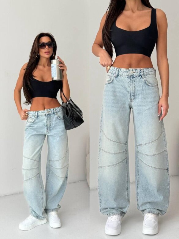 Spodnie Zavaro jeans jasnoniebieskie