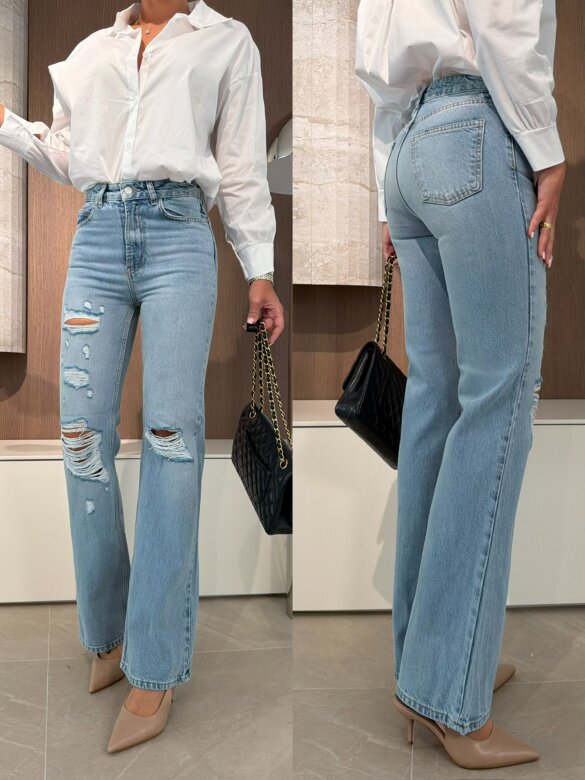 Spodnie Revano jeans niebieskie