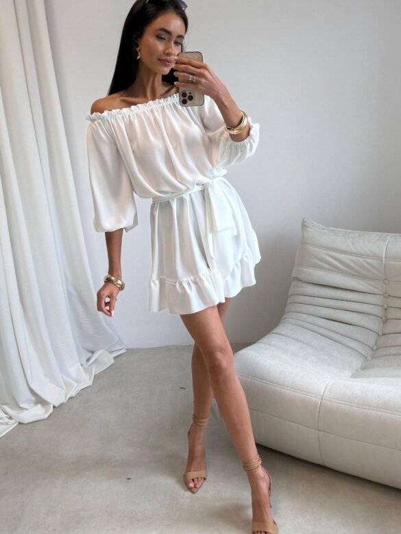 Sukienka Calista hiszpanka biała 