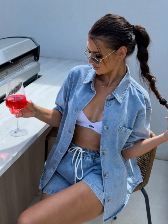 Komplet 2w1 Mallorca jeans niebieski 