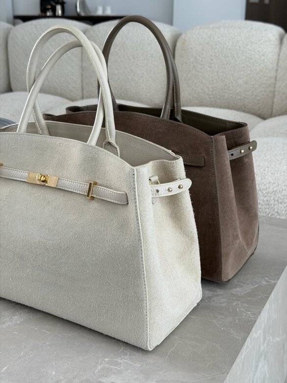 Torebka Verde skóra naturalna jasnobeżowa