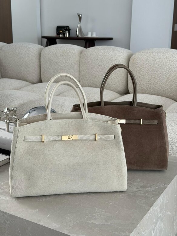 Torebka Verde skóra naturalna jasnobeżowa