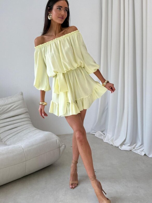 Sukienka Calista hiszpanka butter yellow