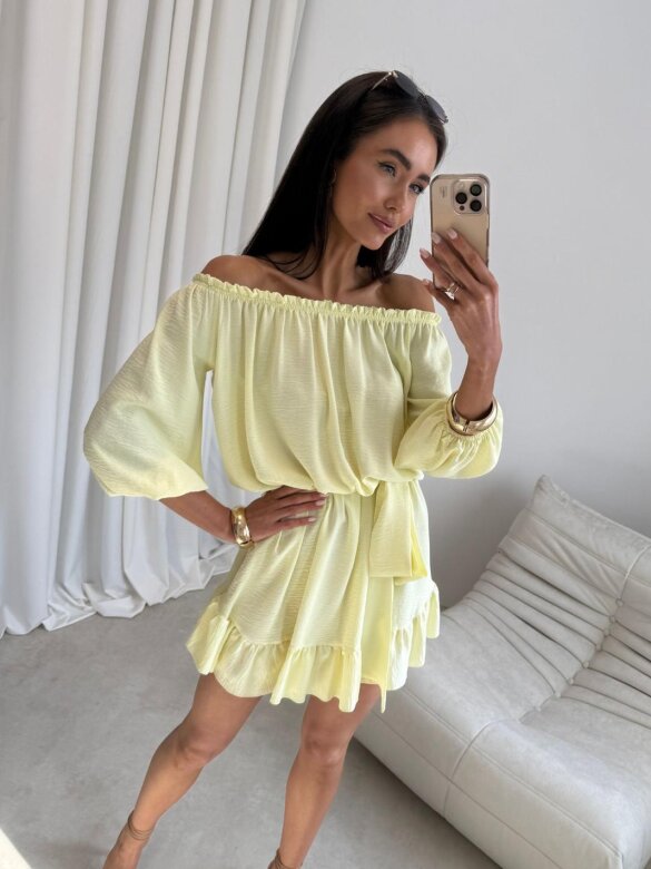 Sukienka Calista hiszpanka butter yellow