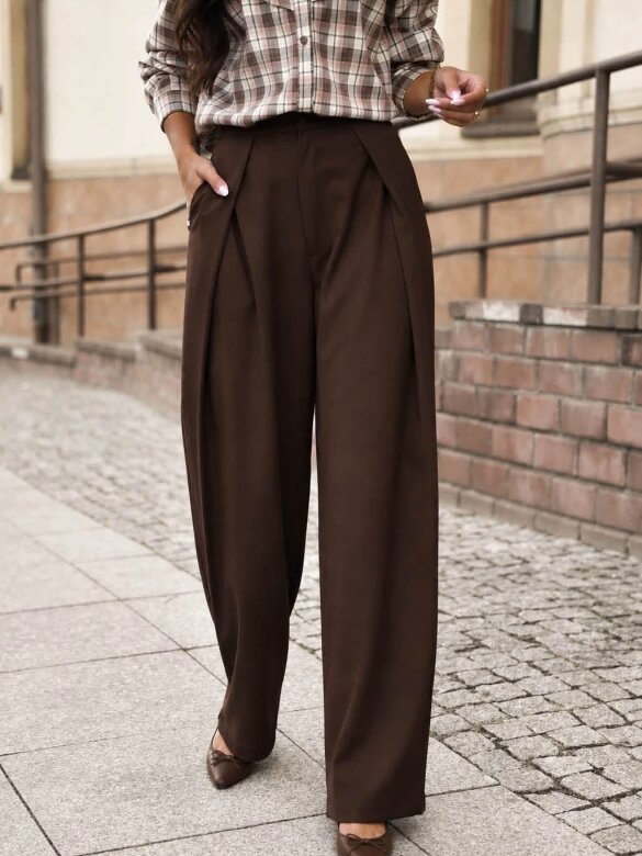 Trousers Mauricio with viscose chocolat