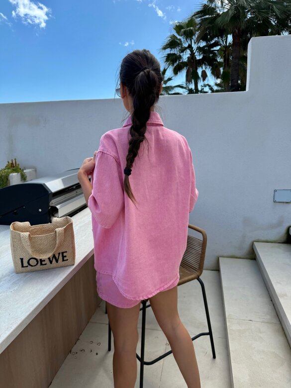 Komplet 2w1 Mallorca jeans różowy 