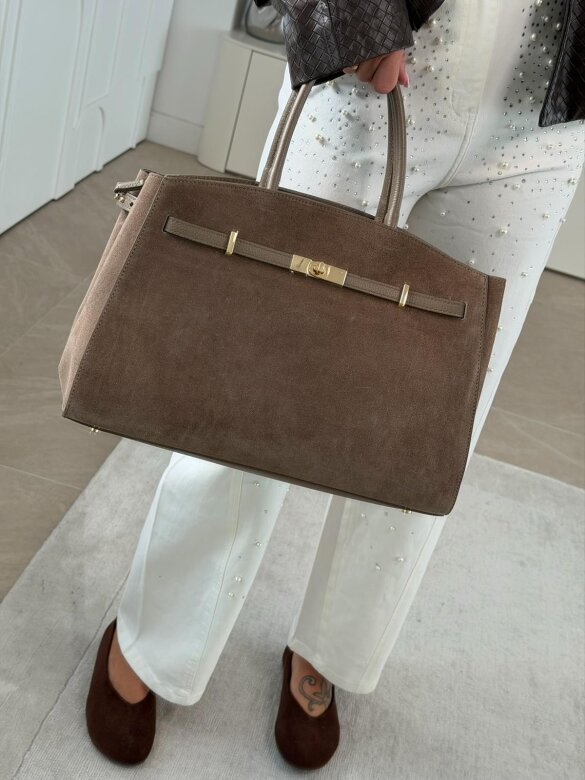 Torebka Verde skóra naturalna mocca