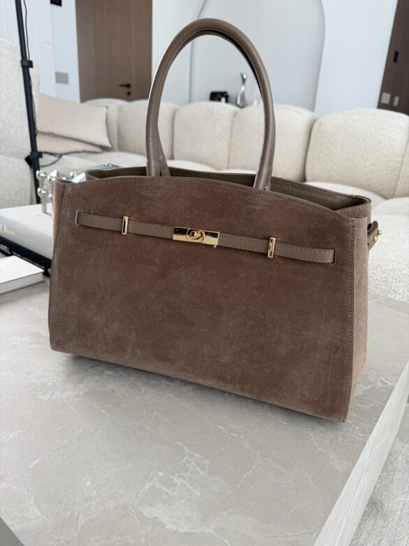 Torebka Verde skóra naturalna mocca