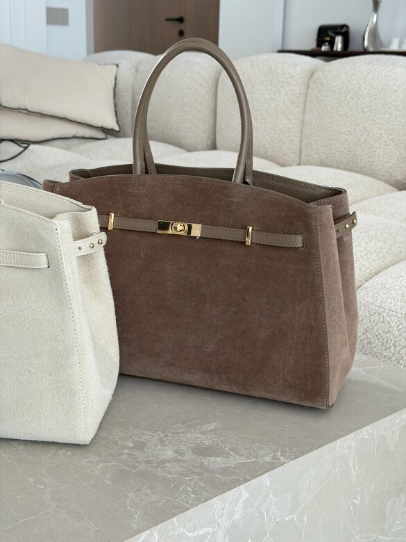 Torebka Verde skóra naturalna mocca