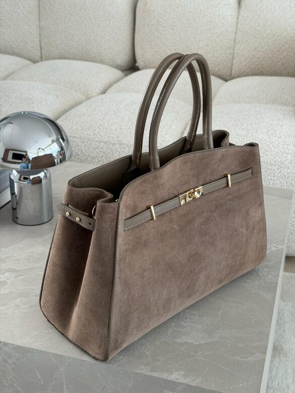 Torebka Verde skóra naturalna mocca