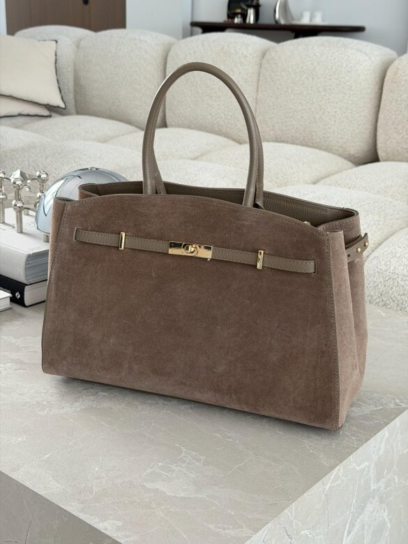 Torebka Verde skóra naturalna mocca