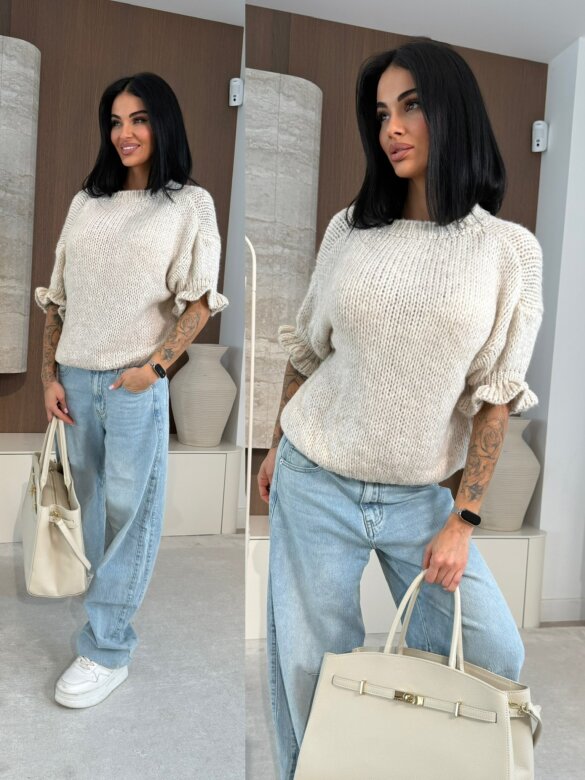 Sweter Labria jasnobeżowy