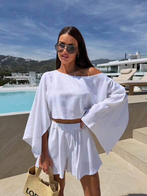 Set 2in1 Casual Chic linen white