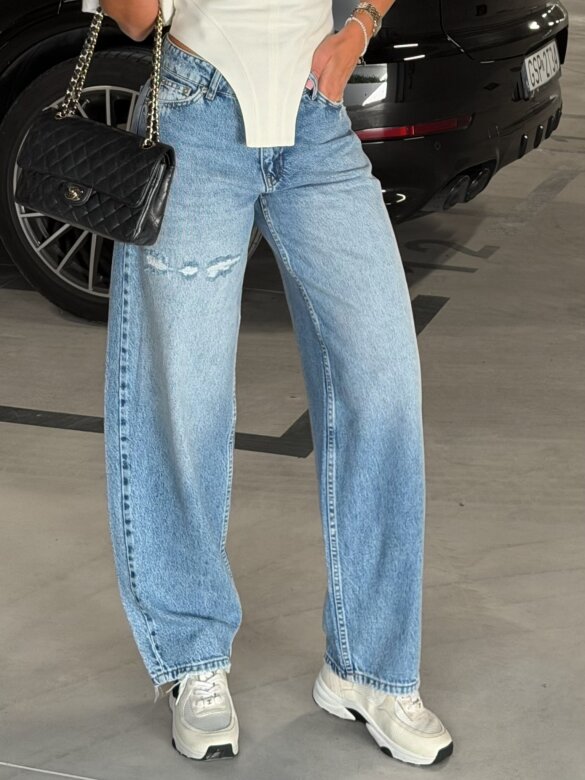 Spodnie Marquess jeans niebieskie