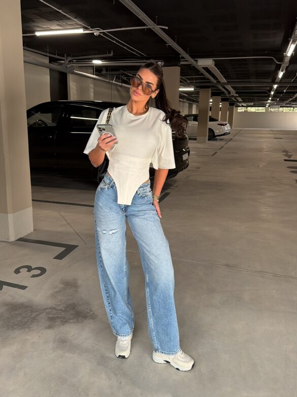 Spodnie Marquess jeans niebieskie