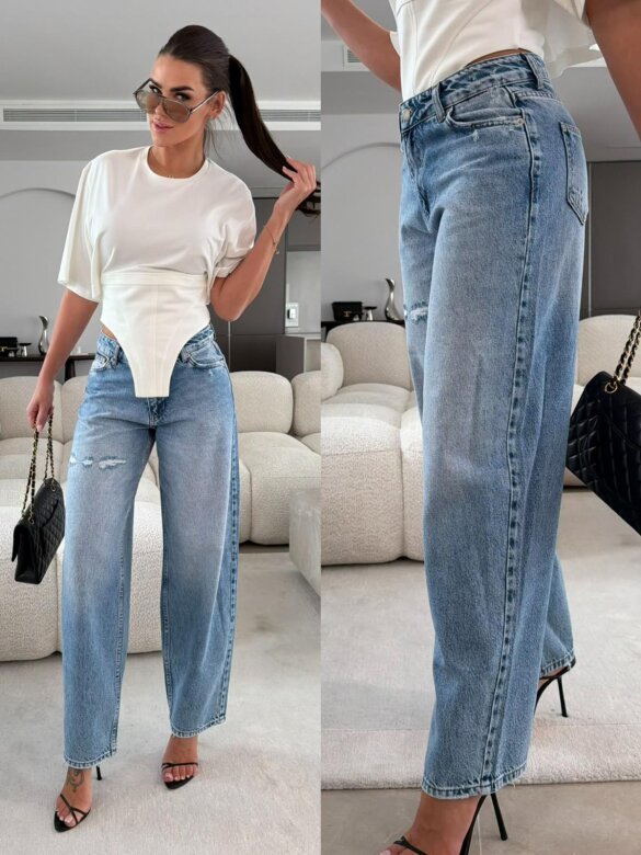Spodnie Marquess jeans niebieskie