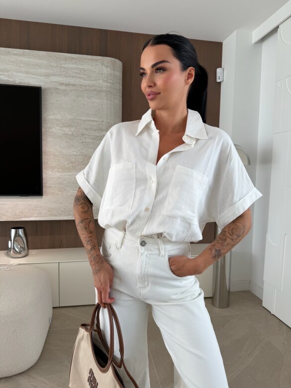 Shirt Saviera linen ecru 