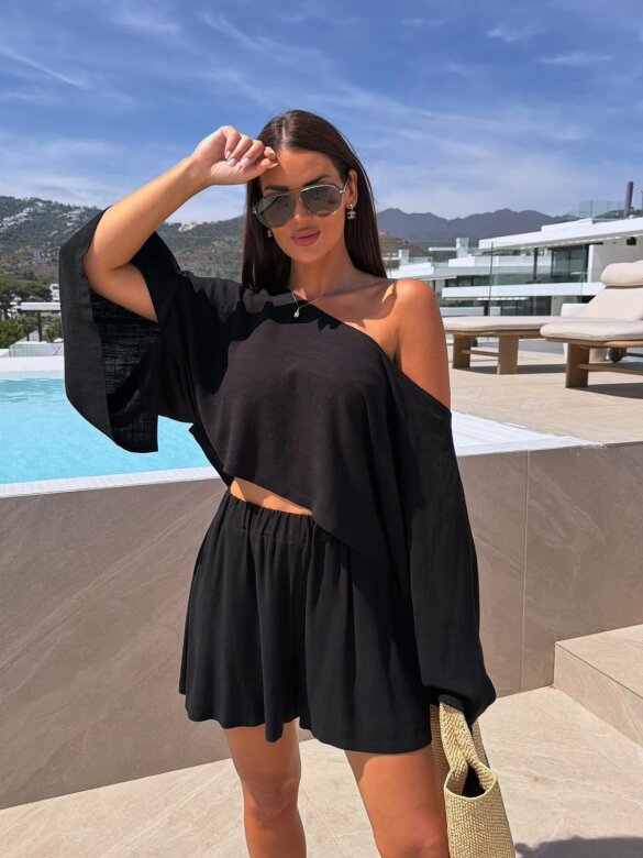 Set 2in1 Casual Chic linen black
