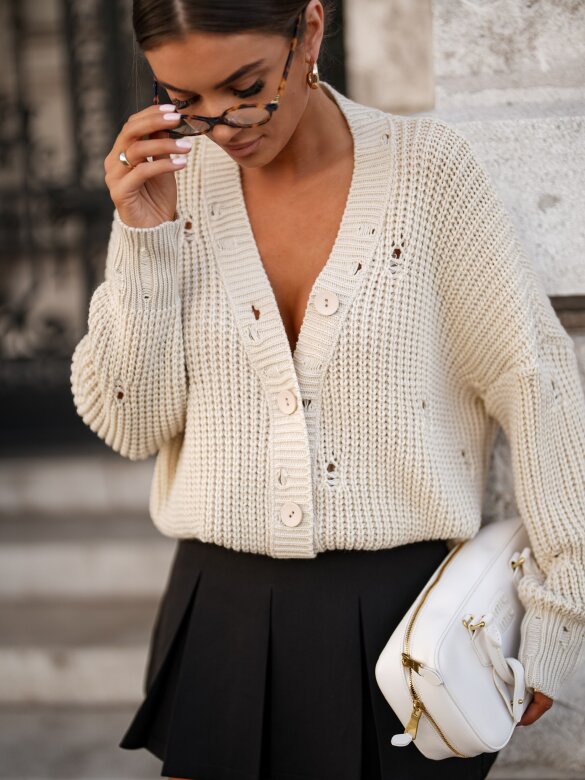 Sweter Cubo jasnobeżowy