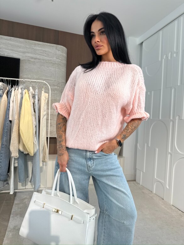 Sweter Labria jasnoróżowy