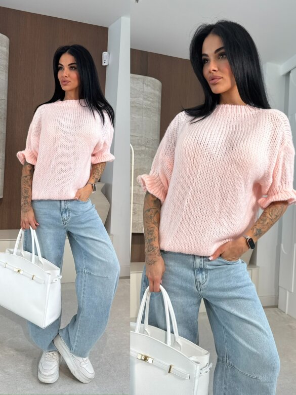 Sweter Labria jasnoróżowy