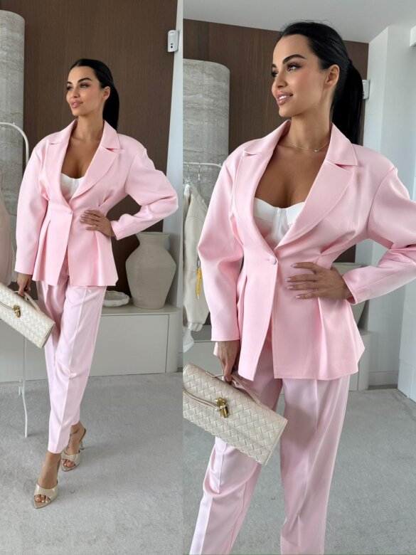 Komplet 2w1 Paello garniturowy pudrowy 