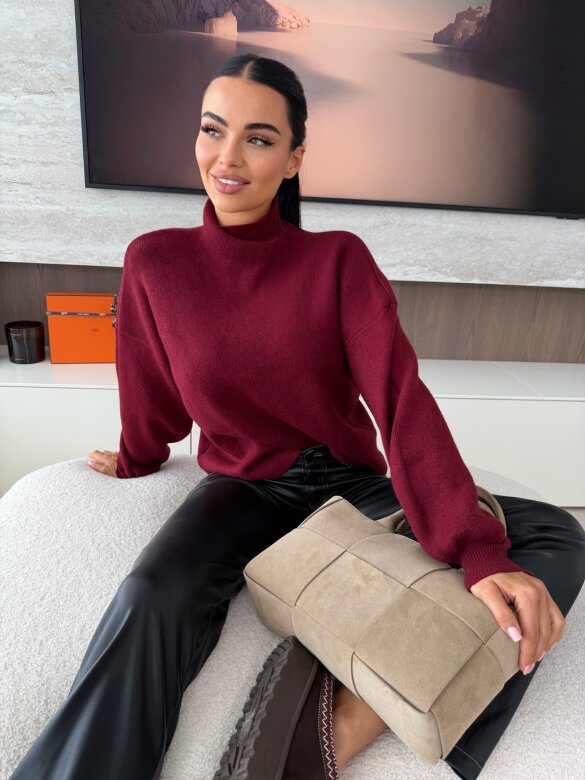 Półgolf Cody bordowy 