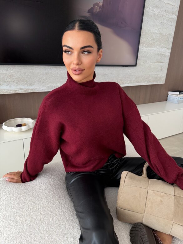 Półgolf Cody bordowy 